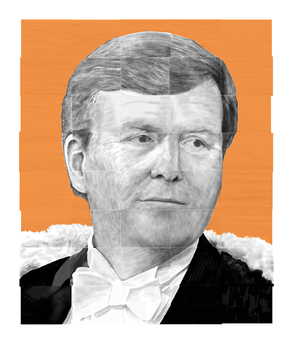 Yesterday I won the first and only prize in a competition for making the best portrait of King Willem Alexander of the Netherlands. Fifty other entrants had send in their works of art. The jury consisted of important art ‘connaisseurs’. The King’s Governor presented the award. It is a big honor for me.